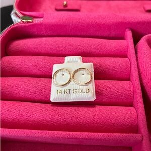 14K Gold Hoop Earrings yellow gold 11mm